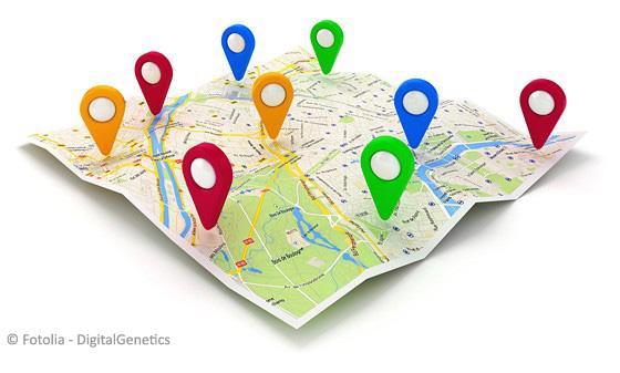 Mobile Zeiterfassung mit optionaler GPS-Positionsanzeige auf Karte